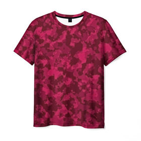 Мужская футболка 3D с принтом Розовый камуфляж в Санкт-Петербурге, 100% полиэфир | прямой крой, круглый вырез горловины, длина до линии бедер | Тематика изображения на принте: армейский