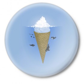 Значок с принтом Мороженое в Санкт-Петербурге,  металл | круглая форма, металлическая застежка в виде булавки | food | ice cream | вкусно | еда | мороженое