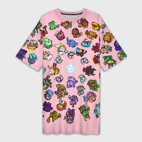 Платье-футболка 3D с принтом Герои доты стали котятами в Санкт-Петербурге,  |  | cs | csgo | dota | dota 2 | аниме | герои доты | детям | дота | дота2 | животные | каваи | киски | кот | котята | кошки | няшные | пудж | рикки | розовое