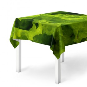 Скатерть 3D с принтом Зелень в Санкт-Петербурге, 100% полиэстер (ткань не мнется и не растягивается) | Размер: 150*150 см | Тематика изображения на принте: веган | зеленый | зелень | лето | овощи | салат | солнце | фрукты