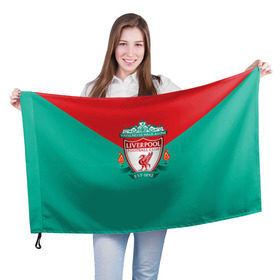 Флаг 3D с принтом Ливерпуль №1! в Санкт-Петербурге, 100% полиэстер | плотность ткани — 95 г/м2, размер — 67 х 109 см. Принт наносится с одной стороны | fc | footbal club | liverpool | ливерпуль | футбольный клуб