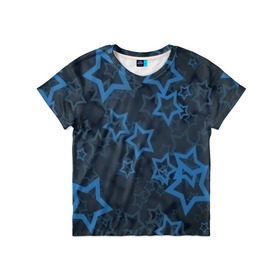 Детская футболка 3D с принтом Звёзды в Санкт-Петербурге, 100% гипоаллергенный полиэфир | прямой крой, круглый вырез горловины, длина до линии бедер, чуть спущенное плечо, ткань немного тянется | nebula | space | star | вселенная | звезды | космический | космос | плеяды | пространство
