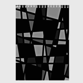 Скетчбук с принтом Geometry figure в Санкт-Петербурге, 100% бумага
 | 48 листов, плотность листов — 100 г/м2, плотность картонной обложки — 250 г/м2. Листы скреплены сверху удобной пружинной спиралью | бумага | геометрия | грани | изгиб | линии | полигоны | полосы | постель | серый | сочетания | текстура | треугольники | черный