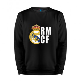 Мужской свитшот хлопок с принтом Real Madrid - RM/CF (Classic) в Санкт-Петербурге, 100% хлопок |  | cf | real | real madrid | rn | мадрид | реал | футбол