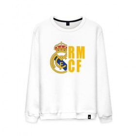 Мужской свитшот хлопок с принтом Real Madrid - RM/CF в Санкт-Петербурге, 100% хлопок |  | Тематика изображения на принте: 