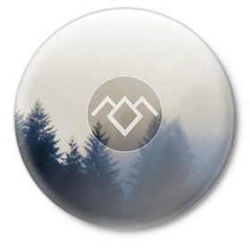 Значок с принтом Twin Peaks в Санкт-Петербурге,  металл | круглая форма, металлическая застежка в виде булавки | twin peaks | лес | лора палмер | ночь | огонь | сова | сосны | твин пикс