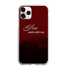 Чехол для iPhone 11 Pro матовый с принтом Twin Peaks в Санкт-Петербурге, Силикон |  | twin peaks | лес | лора палмер | ночь | огонь | сова | сосны | твин пикс