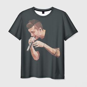 Мужская футболка 3D с принтом Tyler Joseph в Санкт-Петербурге, 100% полиэфир | прямой крой, круглый вырез горловины, длина до линии бедер | 21 pilots | tyler joseph | тайлер джозеф