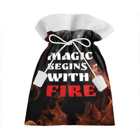 Подарочный 3D мешок с принтом Волшебство начинается с огня в Санкт-Петербурге, 100% полиэстер | Размер: 29*39 см | fire | magic | magic begins with fire | алфавит | английский | большие | буквы | волшебство | горит | клевая | надпись | начинается | огонь | пожар | прикольная | с огня | слово | цитата