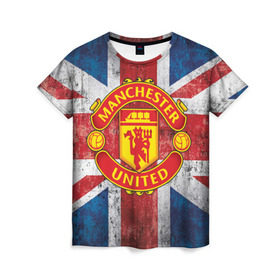 Женская футболка 3D с принтом Manchester United №1! в Санкт-Петербурге, 100% полиэфир ( синтетическое хлопкоподобное полотно) | прямой крой, круглый вырез горловины, длина до линии бедер | manchester united | манчестер | юнайтед