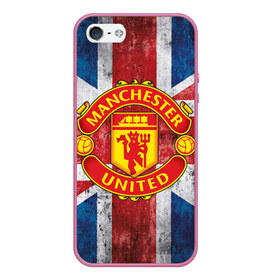 Чехол для iPhone 5/5S матовый с принтом Manchester United №1! в Санкт-Петербурге, Силикон | Область печати: задняя сторона чехла, без боковых панелей | manchester united | манчестер | юнайтед