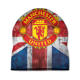 Шапка 3D с принтом Manchester United №1! в Санкт-Петербурге, 100% полиэстер | универсальный размер, печать по всей поверхности изделия | manchester united | манчестер | юнайтед