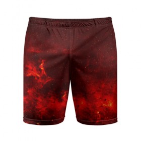 Мужские шорты 3D спортивные с принтом Космический в Санкт-Петербурге,  |  | звезды | красный | туманность