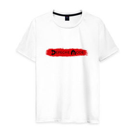 Мужская футболка хлопок с принтом Depeche mode (10) в Санкт-Петербурге, 100% хлопок | прямой крой, круглый вырез горловины, длина до линии бедер, слегка спущенное плечо. | dave gahan | depeche mode
