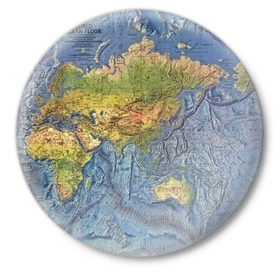 Значок с принтом Карта в Санкт-Петербурге,  металл | круглая форма, металлическая застежка в виде булавки | Тематика изображения на принте: география | земля | мир