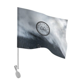 Флаг для автомобиля с принтом Twin Peaks в Санкт-Петербурге, 100% полиэстер | Размер: 30*21 см | twin peaks | дэвид линч | лес | лора палмер | сова | твин пикс | туман
