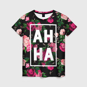 Женская футболка 3D с принтом Анна в Санкт-Петербурге, 100% полиэфир ( синтетическое хлопкоподобное полотно) | прямой крой, круглый вырез горловины, длина до линии бедер | анечка | анна | анька | аня | девочка | девушка | женщина | имена | имя | роза | цвет