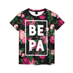 Женская футболка 3D с принтом Вера в Санкт-Петербурге, 100% полиэфир ( синтетическое хлопкоподобное полотно) | прямой крой, круглый вырез горловины, длина до линии бедер | вера | верка | вероника | девочка | девушка | женщина | имена | имя | роза | цвет