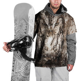 Накидка на куртку 3D с принтом Камуфляж сова в Санкт-Петербурге, 100% полиэстер |  | Тематика изображения на принте: дерево | пернатая | птица | филин