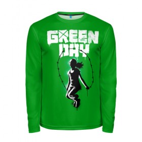 Мужской лонгслив 3D с принтом Green Day в Санкт-Петербурге, 100% полиэстер | длинные рукава, круглый вырез горловины, полуприлегающий силуэт | Тематика изображения на принте: american idiot | green day | грин дей | грин дэй
