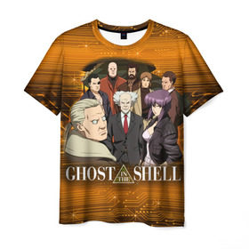 Мужская футболка 3D с принтом Ghost In The Shell 17 в Санкт-Петербурге, 100% полиэфир | прямой крой, круглый вырез горловины, длина до линии бедер | 