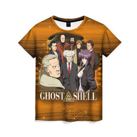 Женская футболка 3D с принтом Ghost In The Shell 17 в Санкт-Петербурге, 100% полиэфир ( синтетическое хлопкоподобное полотно) | прямой крой, круглый вырез горловины, длина до линии бедер | 
