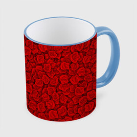 Кружка 3D с принтом Красные розы в Санкт-Петербурге, керамика | ёмкость 330 мл | 