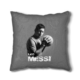 Подушка 3D с принтом Leo Messi в Санкт-Петербурге, наволочка – 100% полиэстер, наполнитель – холлофайбер (легкий наполнитель, не вызывает аллергию). | состоит из подушки и наволочки. Наволочка на молнии, легко снимается для стирки | barcelona | spanish | аргентина | барселона | испания | лео | месси | мяч | футбол | футболист
