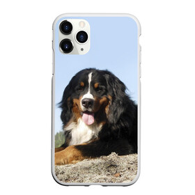 Чехол для iPhone 11 Pro матовый с принтом Бернский зенненхунд в Санкт-Петербурге, Силикон |  | голубое небо | друг человека | животное | красивая | милая | овчарка | пес | породистая собака | породы | прикольная | природа | рыжий | черный | щенок