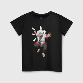 Детская футболка хлопок с принтом Маленький Джирайя в Санкт-Петербурге, 100% хлопок | круглый вырез горловины, полуприлегающий силуэт, длина до линии бедер | 
