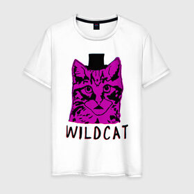 Мужская футболка хлопок с принтом wildcat в Санкт-Петербурге, 100% хлопок | прямой крой, круглый вырез горловины, длина до линии бедер, слегка спущенное плечо. | cat | gta | gtaonline | wildcat | кот