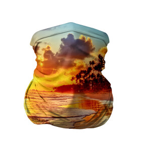 Бандана-труба 3D с принтом Гавайи в Санкт-Петербурге, 100% полиэстер, ткань с особыми свойствами — Activecool | плотность 150‒180 г/м2; хорошо тянется, но сохраняет форму | hawaii | гавайи | газон | горизонт | море | небо | облака | пальмы | побережье | скалы | солнце | сша | тропики