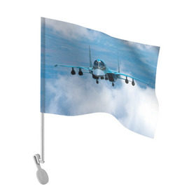 Флаг для автомобиля с принтом Су 34 в Санкт-Петербурге, 100% полиэстер | Размер: 30*21 см | самолет