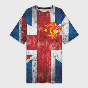 Платье-футболка 3D с принтом Красные дьяволы в Санкт-Петербурге,  |  | 3d | british | manchester united | mu | new | англия | великобритания | игра | красные дьяволы | лондон | манчестер | манчестер юнайтед | мю | новые | популярные | прикольные | флаг британии | футбол