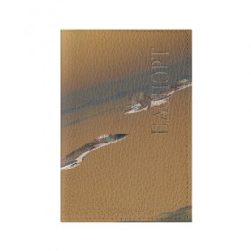 Обложка для паспорта матовая кожа с принтом Ночной рейд в Санкт-Петербурге, натуральная матовая кожа | размер 19,3 х 13,7 см; прозрачные пластиковые крепления | самолет