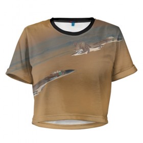 Женская футболка 3D укороченная с принтом Ночной рейд в Санкт-Петербурге, 100% полиэстер | круглая горловина, длина футболки до линии талии, рукава с отворотами | самолет