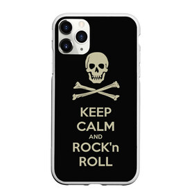 Чехол для iPhone 11 Pro матовый с принтом Keep Calm and ROCK в Санкт-Петербурге, Силикон |  | music | rock | rock and roll | музыка | рок