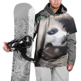 Накидка на куртку 3D с принтом Лапка панда в Санкт-Петербурге, 100% полиэстер |  | Тематика изображения на принте: бамбук | животное | медведь