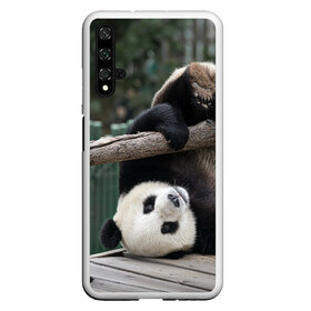 Чехол для Honor 20 с принтом Паркур панда в Санкт-Петербурге, Силикон | Область печати: задняя сторона чехла, без боковых панелей | бамбук | животное | медведь