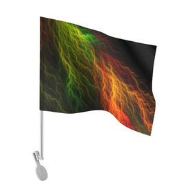 Флаг для автомобиля с принтом Цветные линии в Санкт-Петербурге, 100% полиэстер | Размер: 30*21 см | молния | пестрый | разноцветный