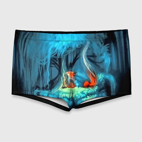 Мужские купальные плавки 3D с принтом Лиса в Санкт-Петербурге, Полиэстер 85%, Спандекс 15% |  | бабочки | лес | лесной дух | лиса | прикольные | природа | фэнтези