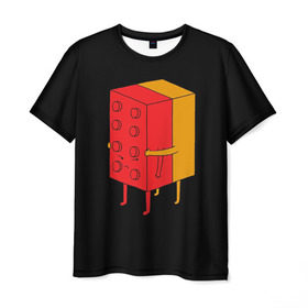 Мужская футболка 3D с принтом I`ll never let go в Санкт-Петербурге, 100% полиэфир | прямой крой, круглый вырез горловины, длина до линии бедер | crazy | love | геометрия | для влюбленных | конструктор | лего | любовь | пазлы