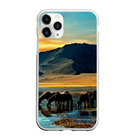 Чехол для iPhone 11 Pro Max матовый с принтом Лошади в Санкт-Петербурге, Силикон |  | 3d | берег | вода | горы | животное | закат | лошади | небо | прикольные | природа | река | солнце | яркие