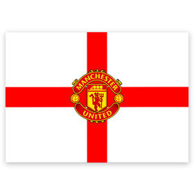 Поздравительная открытка с принтом Manchester united в Санкт-Петербурге, 100% бумага | плотность бумаги 280 г/м2, матовая, на обратной стороне линовка и место для марки
 | 3д | fc | manchester united | mu | англия | британия | игра | канониры | красные дьяволы | лондон | манчестер | мю | флаг | флаг британии | футбол | эмблема