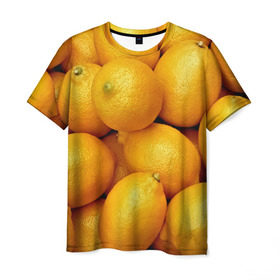 Мужская футболка 3D с принтом Лимончики в Санкт-Петербурге, 100% полиэфир | прямой крой, круглый вырез горловины, длина до линии бедер | 3d | витамин | еда | желтый | лето | лимон | много | пища | прикольные | сочные | фрукты | цитрус | яркие