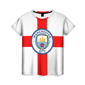 Женская футболка 3D с принтом Манчестер Сити в Санкт-Петербурге, 100% полиэфир ( синтетическое хлопкоподобное полотно) | прямой крой, круглый вырез горловины, длина до линии бедер | 3d | manchester city | new | английская премьер лига | англия | апл | болельщикам | британия | игра | лондон | манчестер | манчестер сити | новые | популярные | прикольные | футбол | футбольный клуб | эмблема