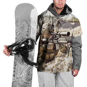 Накидка на куртку 3D с принтом Снайпер в Санкт-Петербурге, 100% полиэстер |  | 