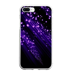 Чехол для iPhone 7Plus/8 Plus матовый с принтом Twinkle в Санкт-Петербурге, Силикон | Область печати: задняя сторона чехла, без боковых панелей | 3d | абстракция | блеск | линии | лучи | огоньки | полосы | прикольные | пятна | свет | темный | фиолетовый | яркие
