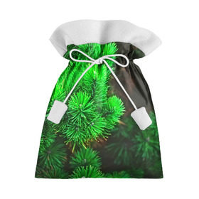 Подарочный 3D мешок с принтом Зелёная ель в Санкт-Петербурге, 100% полиэстер | Размер: 29*39 см | 3d | ёлка | ель | зелёный | лес | новый год | праздник | природа | текстура | фон