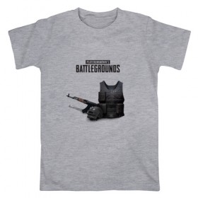 Мужская футболка хлопок с принтом battlegrounds в Санкт-Петербурге, 100% хлопок | прямой крой, круглый вырез горловины, длина до линии бедер, слегка спущенное плечо. | 